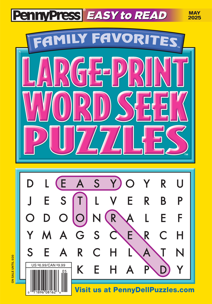 Large Print Family Favorites Word Seek