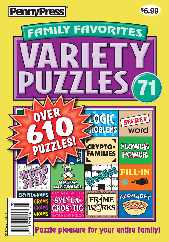 Family Favorites Variety Puzzles Penny Dell Puzzles