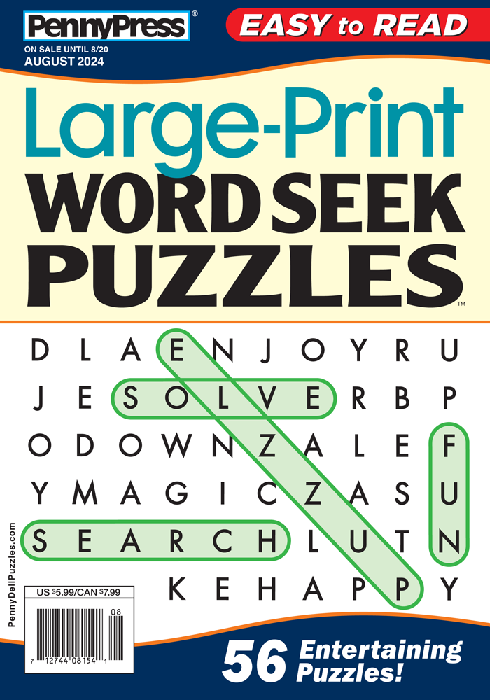 Large-Print Word Seek Puzzles