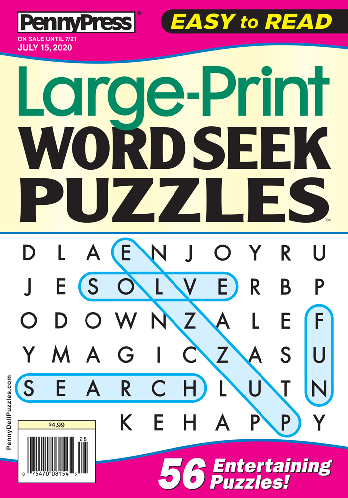 Large Print Word Seek Puzzles Penny Dell Puzzles