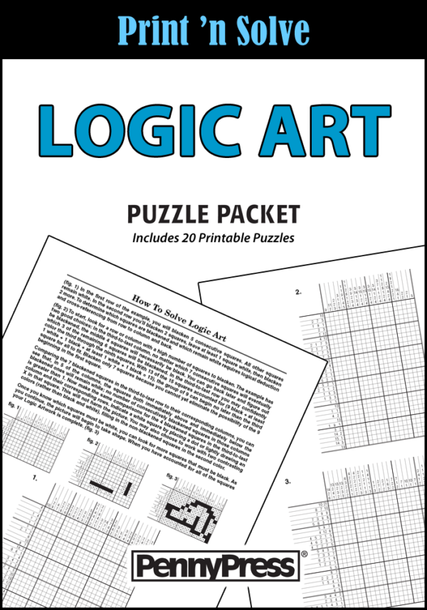 Logic Art Puzzle Packet Penny Dell Puzzles