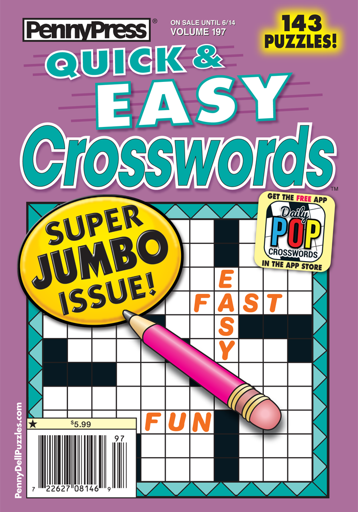 Best Ever Fun and Easy Crosswords Value Pack-12 - Penny Dell Puzzles