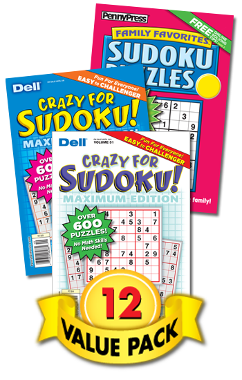 sudoku value packs penny dell puzzles