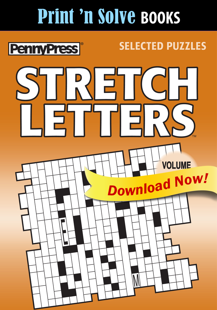 Print n Solve Books Stretch Letters Penny Dell Puzzles