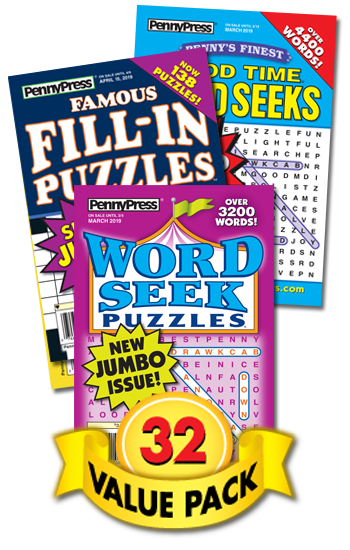 Penny Word Seek/Fill-In Combination Value Pack-32