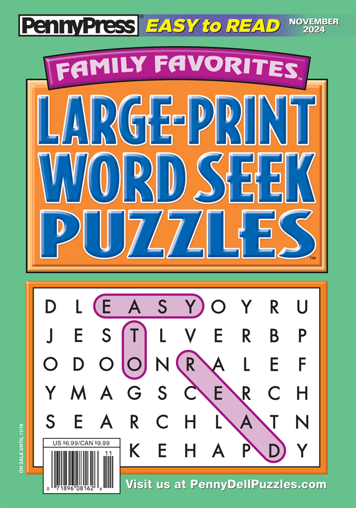 Large Print Family Favorites Word Seek