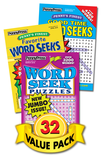 Penny Press Word Seek Value Pack-32