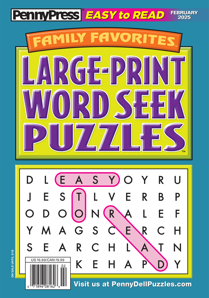 Large Print Family Favorites Word Seek