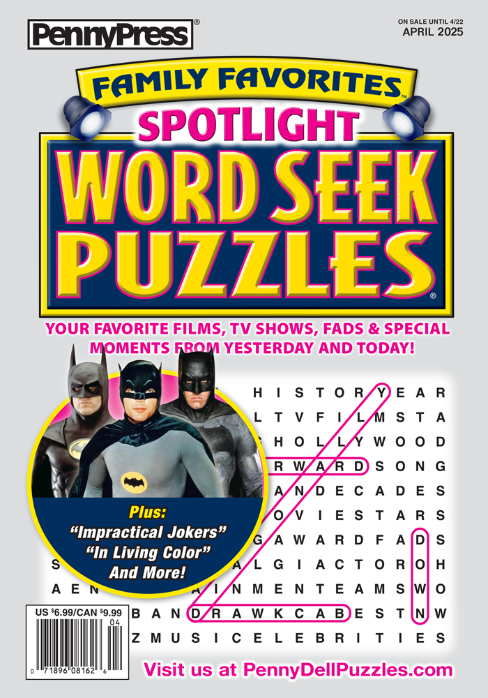 Family Favorites Spotlight Word Seek Puzzles