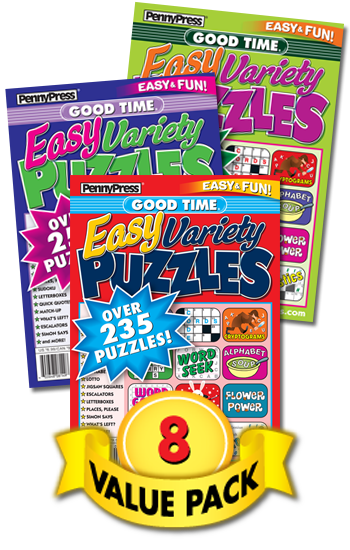 Good Time Easy Variety Puzzles Value Pack-8